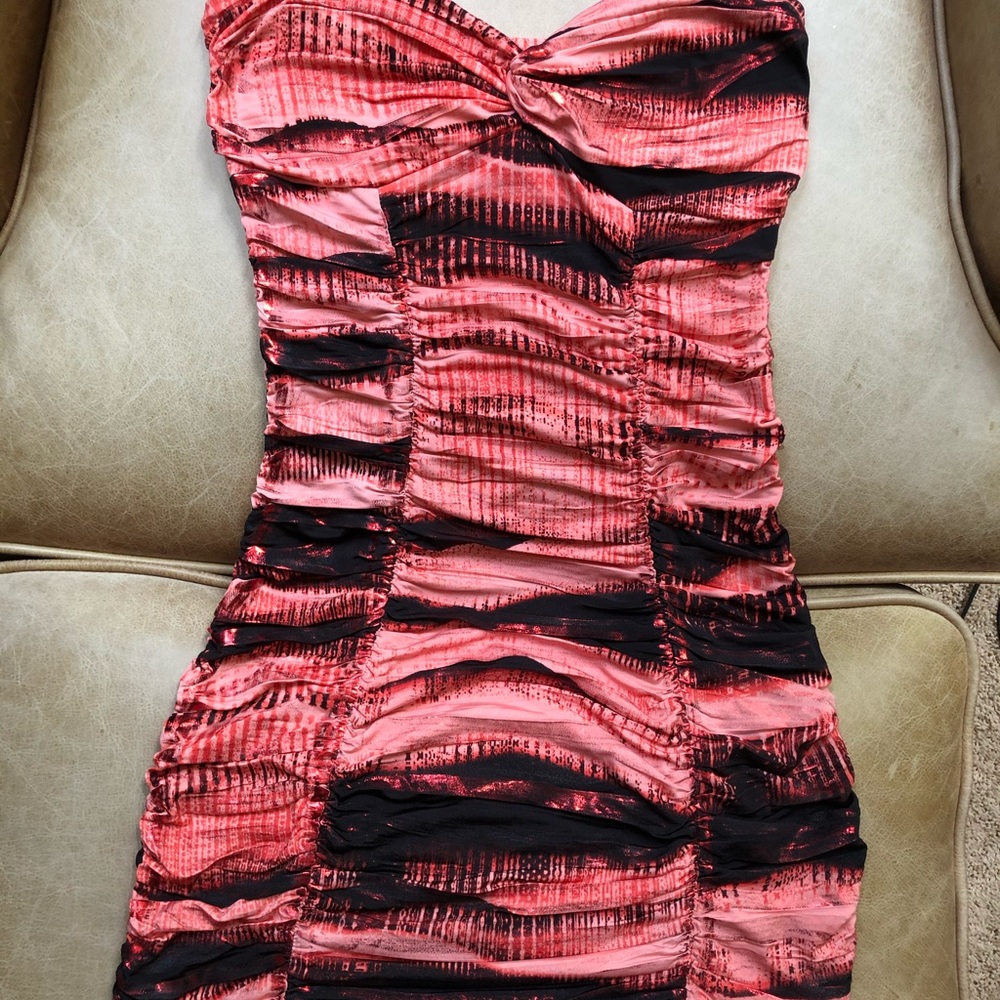 Body Central Strapless Bodycon Ruched Dress